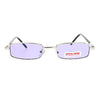 SA106 Snug Fit Small Mens Rectangular Metal Rim Classic Color Lens Sunglasses