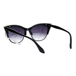 Womens High Point Squared Half Rim Look Cat Eye Retro Designer Sunglasses