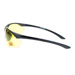 Mens Polarized Yellow Night Driving Lens Sport Baseball Half Rim Sunglasses