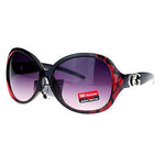 CG Eyewear Oversize Metalic Scribble Skatch Pattern Plastic Butterfly Sunglasses