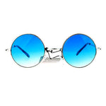 SA106 Retro Groovy Color Gradient Lens Circle Lens Round Hippie 70s Sunglasses