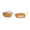 SA106 Snug Fit Small Mens Rectangular Metal Rim Classic Color Lens Sunglasses