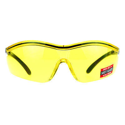 SA106 Yellow HD Lens Adjustable Arm UV Protection Rimless Warp Safety Glasses