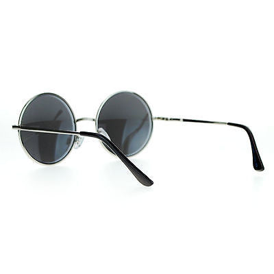 SA106 Beveled Edge Round Circle Lens Groovy Retro Celebrity Sunglasses