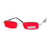 SA106 Snug Fit Small Mens Rectangular Metal Rim Classic Color Lens Sunglasses