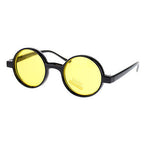 Color Lens Retro Classic Circle Lens Round Plastic 70s Hippie Groovy Sunglasses