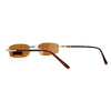 SA106 Snug Fit Small Mens Rectangular Metal Rim Classic Color Lens Sunglasses