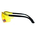 SA106 Yellow HD Lens Adjustable Arm UV Protection Rimless Warp Safety Glasses