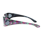 Womens Floral Print Antiglare Polarized No Glare 60mm Fitover Sunglasses