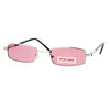 SA106 Snug Fit Small Mens Rectangular Metal Rim Classic Color Lens Sunglasses