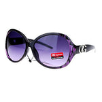 CG Eyewear Oversize Metalic Scribble Skatch Pattern Plastic Butterfly Sunglasses