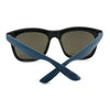 Retro 2 Tone Color Oversize Horn Rim Sunglasses with Mirror Color Lens