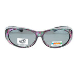 Womens Floral Print Antiglare Polarized No Glare 60mm Fitover Sunglasses