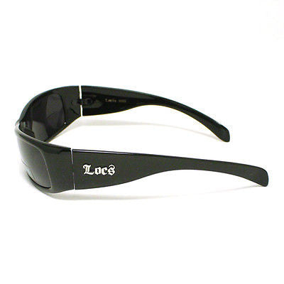 New LOCS Sunglasses Gangster Cholo Mens Shades Dark BLACK