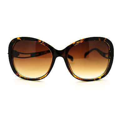 Womens Leopard Cougar Emblem Wavy Arm Designer Fashion Butterfly Diva Sunglasses
