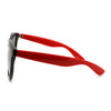 Retro 2 Tone Color Oversize Horn Rim Sunglasses with Mirror Color Lens