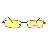 SA106 Snug Fit Small Mens Rectangular Metal Rim Classic Color Lens Sunglasses