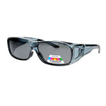 Antiglare Polarized Lens Rectangular 64mm Fitover Sunglasses