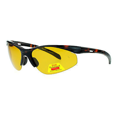 Polarized No Glare Mens Outdoor Baseball Half Rim Fishing Warp Sport Sunglasses