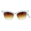 Womens High Point Squared Half Rim Look Cat Eye Retro Designer Sunglasses