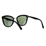 SA106 Womens Color Mirror Reflective Lens Oversize Cat Eye Sunglasses