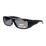 Antiglare Polarized Lens Rectangular 64mm Fitover Sunglasses