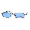 SA106 Snug Fit Small Mens Rectangular Metal Rim Classic Color Lens Sunglasses