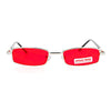 SA106 Snug Fit Small Mens Rectangular Metal Rim Classic Color Lens Sunglasses