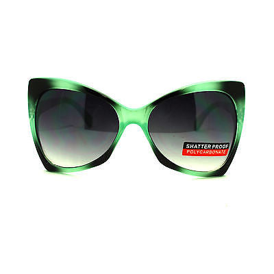 Womens Designer Fashion Oversized Butterfly Cat Eye Gradient Lens Sunglasses