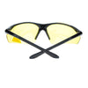 Mens Polarized Yellow Night Driving Lens Sport Baseball Half Rim Sunglasses