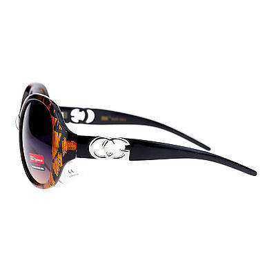 CG Eyewear Oversize Metalic Scribble Skatch Pattern Plastic Butterfly Sunglasses