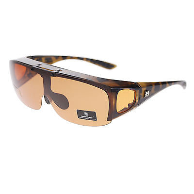 Barricade Large Oversize Mens Polarized Flip Up Fitover Wear Over Sunglasses