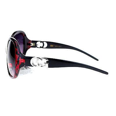 CG Eyewear Oversize Metalic Scribble Skatch Pattern Plastic Butterfly Sunglasses