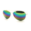 Oil Slick Rusta Mirror Lens Police Motorcycle Biker Cop Aviator Sunglasses