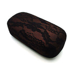 Oversized Diva Womens Lace Cover Hard Large Metal Clam Shell Box Sunglasses Case