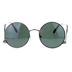 SA106 Womens Swan Drop Temple Retro Circle Round Lens Runway Sunglasses