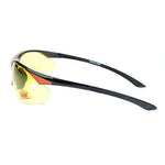 Mens Polarized Yellow Night Driving Lens Sport Baseball Half Rim Sunglasses