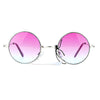 SA106 Retro Groovy Color Gradient Lens Circle Lens Round Hippie 70s Sunglasses