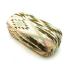 Neon Womens Ethnic Tribal Print Canvas Metal Clam Shell Sunglasses Carrying Case