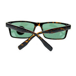 Mens Tempered Glass Lens Classic Narrow Rectangular Plastic Frame Sunglasses