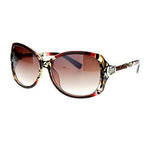 Womens Metal Chain Arm Rhinestone Buckle Jewelry Hinge Large Fashion Sunglasses