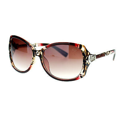 Womens Metal Chain Arm Rhinestone Buckle Jewelry Hinge Large Fashion Sunglasses