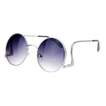 SA106 Womens Swan Drop Temple Retro Circle Round Lens Runway Sunglasses