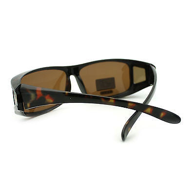 Mens Camouflage Rectangular Fit Over Polarized Anti Glare Sunglasses