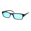 Mens New Small Face Snug Fit Color Lens Rectangular Plastic Frame Sunglasses