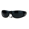 SA106 Mens All Black Marijuana Pot Leaf Gangster Warp Biker Sunglasses