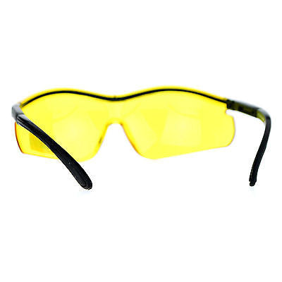 SA106 Yellow HD Lens Adjustable Arm UV Protection Rimless Warp Safety Glasses