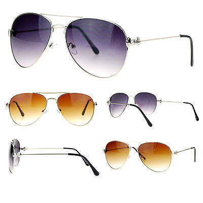 SA106 Cute Womens Metal Ribbon Jewel Hinge Designer Fashion Aviator Sunglasses