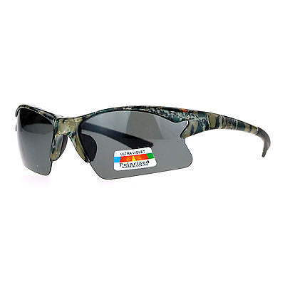 SA106 Mens Hunters Baseball Half Rim Camouflage Print Camo Sunglasses