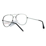 SA106 Classic Wire Rim Tear Drop Shape Aviator Clear Lens Eye Glasses